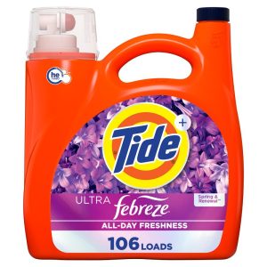 Tide Plus Febreze Spring & Renewal High Efficiency Liquid Laundry Detergent Soap