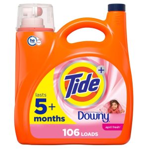 Tide Plus Downy April Fresh HE Compatible Liquid Laundry Detergent Soap