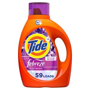 Tide Plus Febreze Spring & Renewal High Efficiency Liquid Laundry Detergent Soap